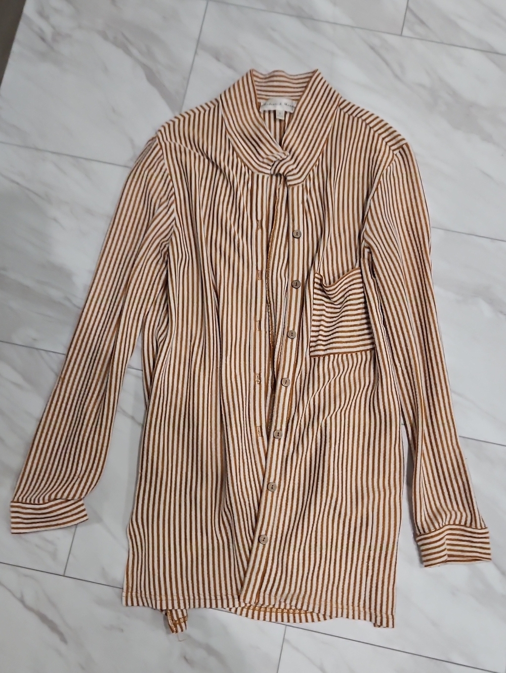 Striped Long Cardigan